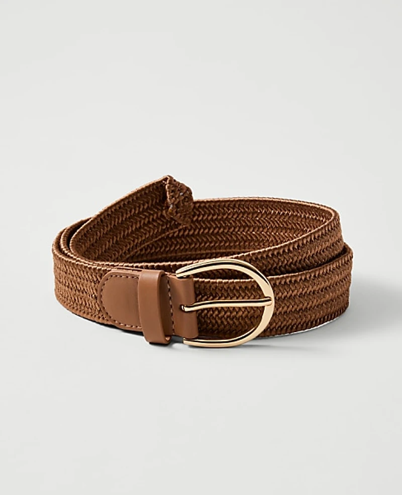 Ann Taylor Braided Belt Golden Bronze Women's