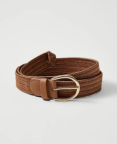 Ann Taylor Braided Belt Golden Bronze Women's