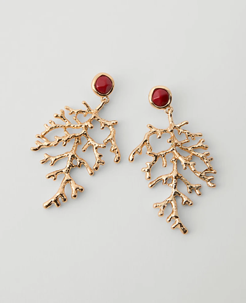 Ann Taylor Stone Drop Earrings Goldtone Women's