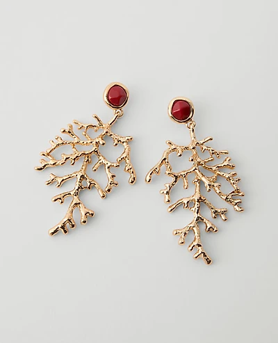 Ann Taylor Stone Drop Earrings Goldtone Women's
