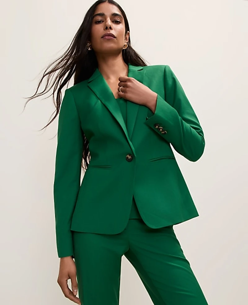 Ann Taylor The Hutton Blazer Fresh Cut Green Women's