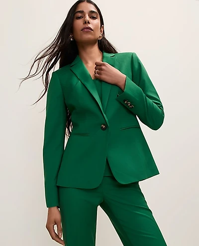 Ann Taylor The Hutton Blazer Fresh Cut Green Women's