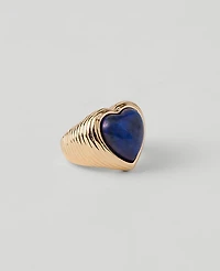 Ann Taylor Stone Heart Ring Goldtone Women's