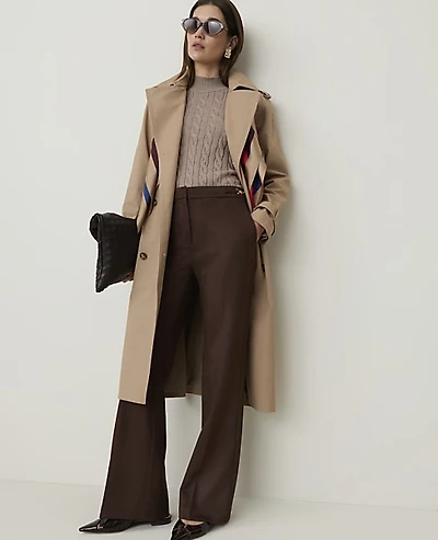 Ann Taylor The Horsebit Flared Trouser Dark Brown Women's