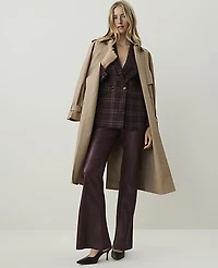 Ann Taylor The Modern Trouser Faux Leather Bold Bordeaux Women's