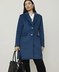 Ann Taylor Short Chesterfield Coat Moonlit Backdrop Women's