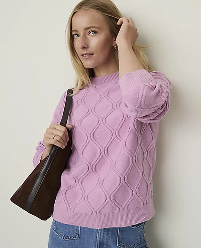 Ann Taylor Weekend Cable Sweater Women's