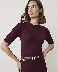 Ann Taylor Ribbed Sweater T-Shirt Women's