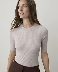 Ann Taylor Ribbed Sweater T-Shirt Women's