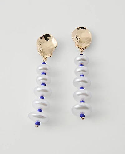 Ann Taylor Pearl Drop Earrings Ivory Women's