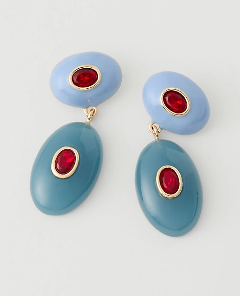 Ann Taylor Double Crystal Drop Earrings Women's