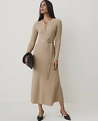 Ann Taylor Belted Sweater Dress Women's