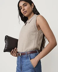 Ann Taylor Collared Sweater Vest Women's