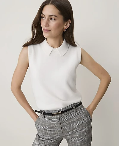 Ann Taylor Collared Sweater Vest Women's