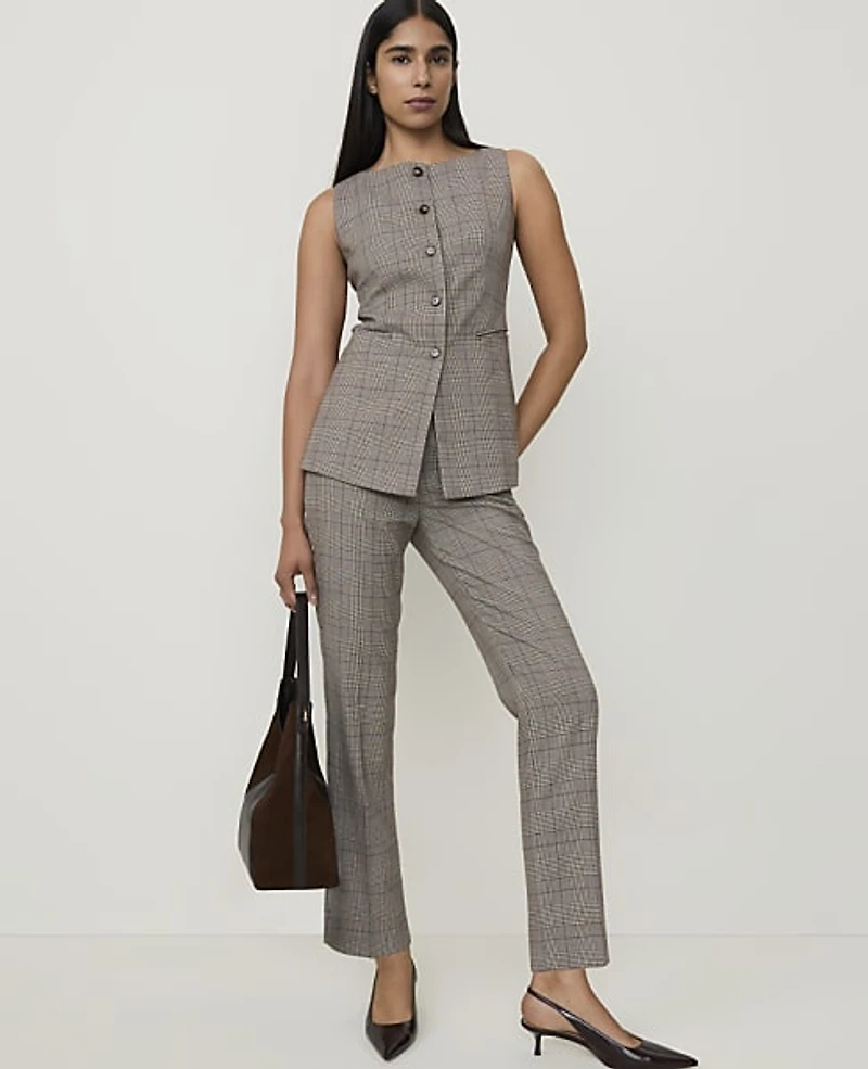Ann Taylor The High Rise Everyday Ankle Pant Plaid Multi Women's