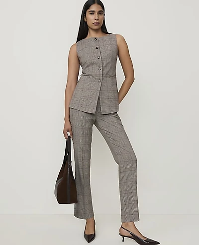 Ann Taylor The High Rise Everyday Ankle Pant Plaid Multi Women's