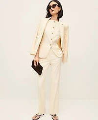 Ann Taylor The Petite Straight Pant Almond Oil Women's