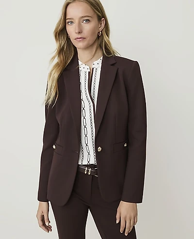 Ann Taylor The Single Button Blazer Ponte Women's