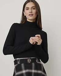 Ann Taylor Essential Turtleneck Sweater Black Women's