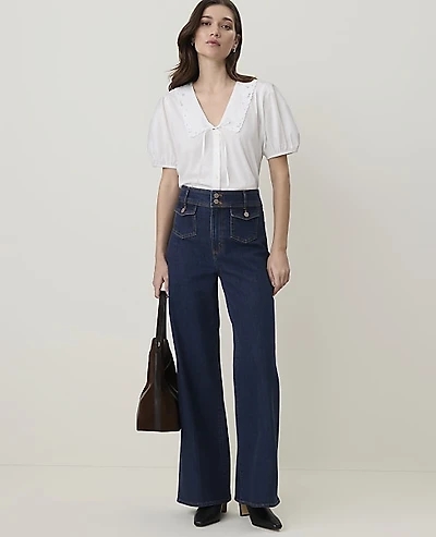 Ann Taylor Weekend Trouser Jean Authentic Dark Wash Women's