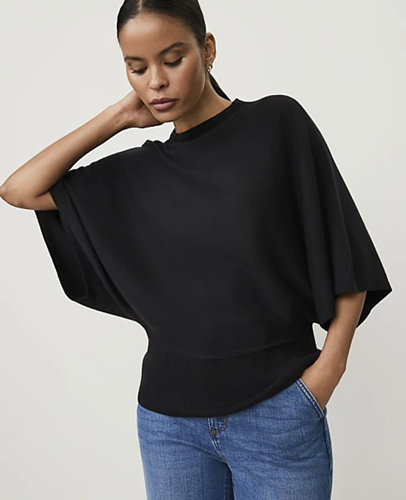 Ann Taylor Dolman Crew Neck Sweater Top Women's
