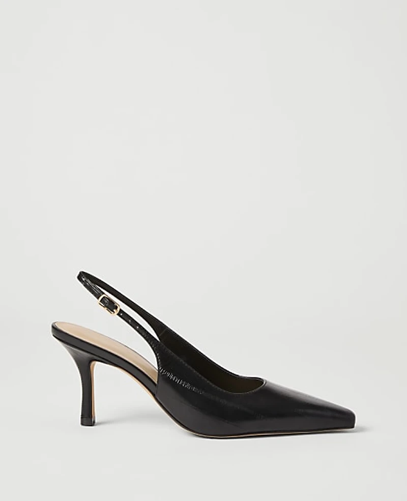 Ann Taylor Textured Slingback Pump Women's