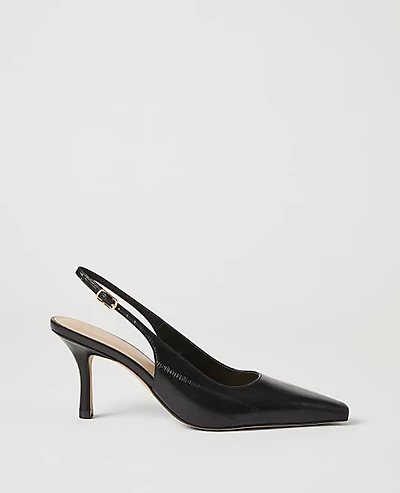 Ann Taylor Textured Slingback Pump Women's