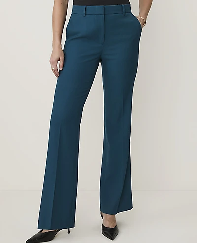 Ann Taylor The Flare Trouser — Curvy Fit Deep Forest Pine Women's
