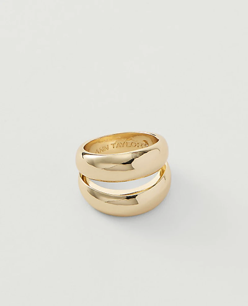Ann Taylor Double Loop Ring 6 Women's