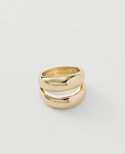 Ann Taylor Double Loop Ring 6 Women's