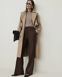 Ann Taylor The Petite Horsebit Flared Trouser Dark Brown Women's