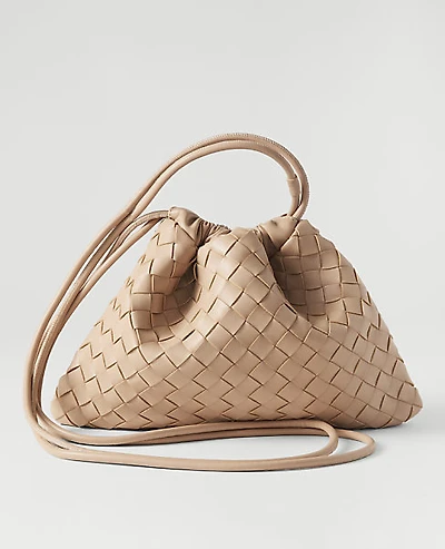 Ann Taylor Cinched Woven Shoulder Bag Women's