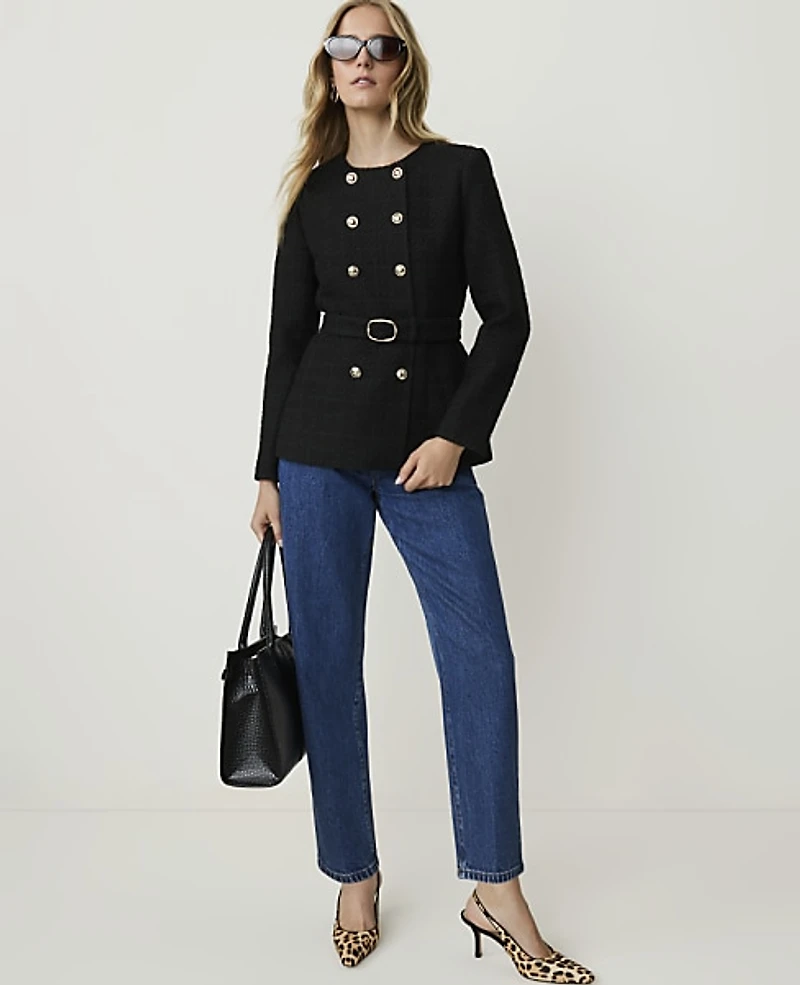 Ann Taylor The Petite Tapered Straight Jean Fox Wash Women's