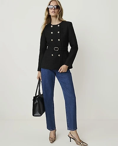 Ann Taylor The Petite Tapered Straight Jean Fox Wash Women's