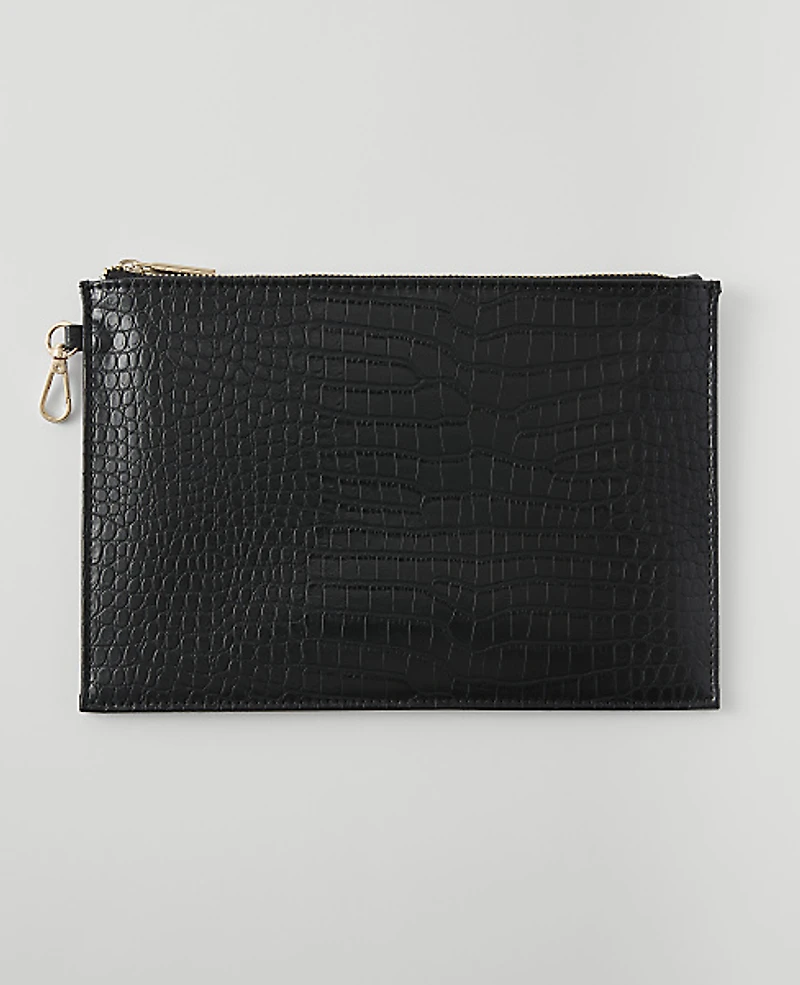 Ann Taylor Weekend Croco Clutch Handbag Women's