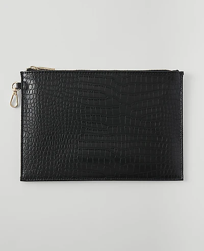 Ann Taylor Weekend Croco Clutch Handbag Women's