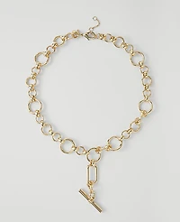 Ann Taylor Lariat Drop Necklace Goldtone Women's