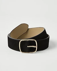 Ann Taylor Suede Square Buckle Belt Women's