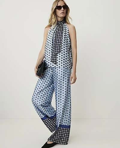 Ann Taylor Geo Print Easy Palazzo Pant Night Sky Women's