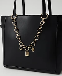 Ann Taylor Chain Link Bag Charm Goldtone Women's