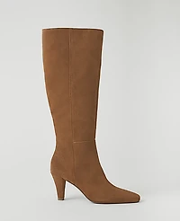 Ann Taylor Suede Skinny Heel Tall Boot Coffee Bean Women's