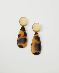 Ann Taylor Tortoise Drop Earrings Goldtone Women's