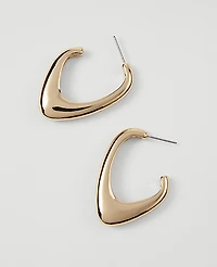 Ann Taylor Sculptural Hoop Earrings Goldtone Women's