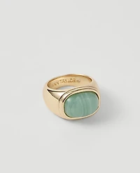 Ann Taylor Oval Stone Ring Goldtone Women's