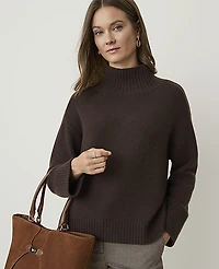 Ann Taylor Cashmere Mock Neck Sweater Women's