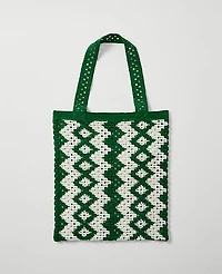 Ann Taylor Crochet Tote Bag White Women's