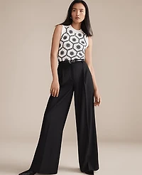 Ann Taylor The Petite Modern Wide-Leg Trouser Size 10 Black Women's