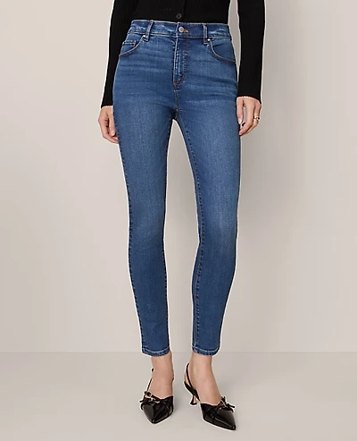Ann Taylor Mid Rise Skinny Jeans Classic Wash — Curvy Fit Women's