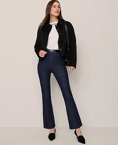 Ann Taylor The Crop Boot Jean Size 0 Classic Rinse Wash Women's