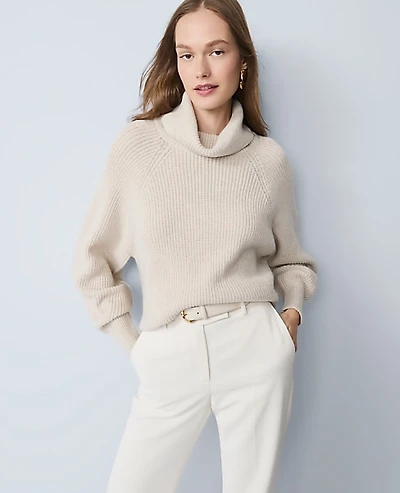 Ann Taylor Ribbed Turtleneck Sweater Women's